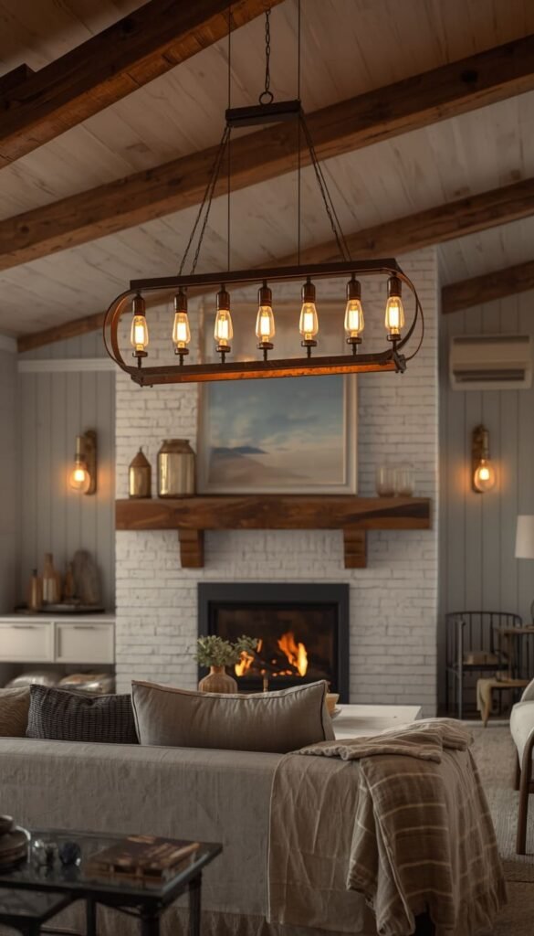 Farmhouse Lighting That Sets the Mood Chandeliers Pendants and Sconces