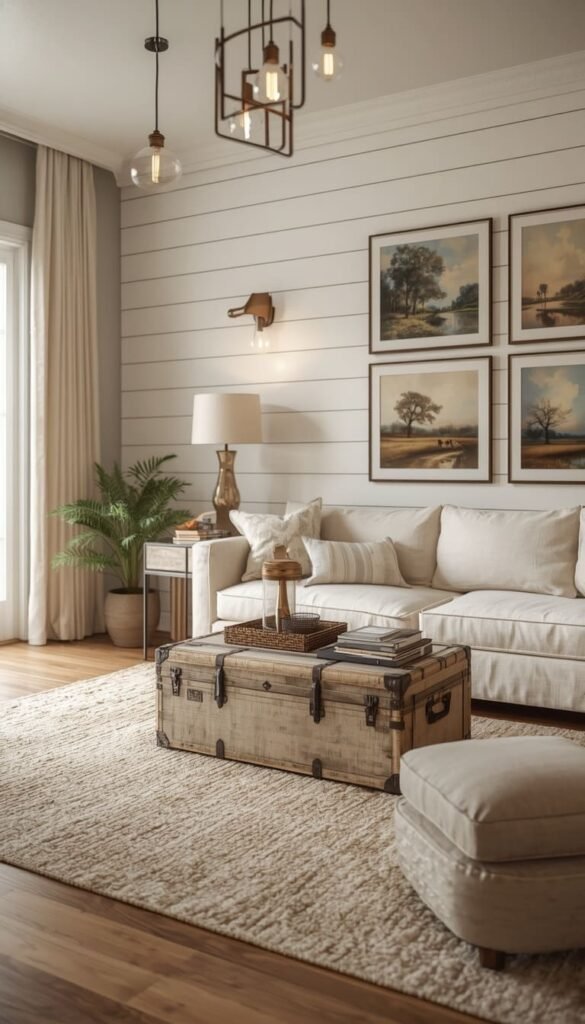 Farmhouse Living Room Makeover on a Budget Where to Splurge vs Save