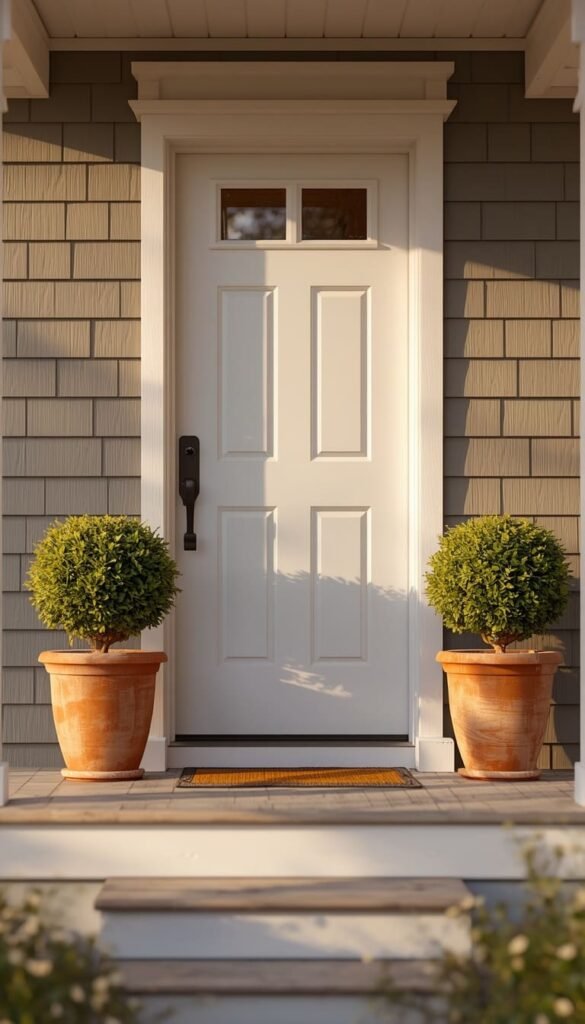 Farmhouse and Cottage Front Door Ideas Without the Sprawling Porch
