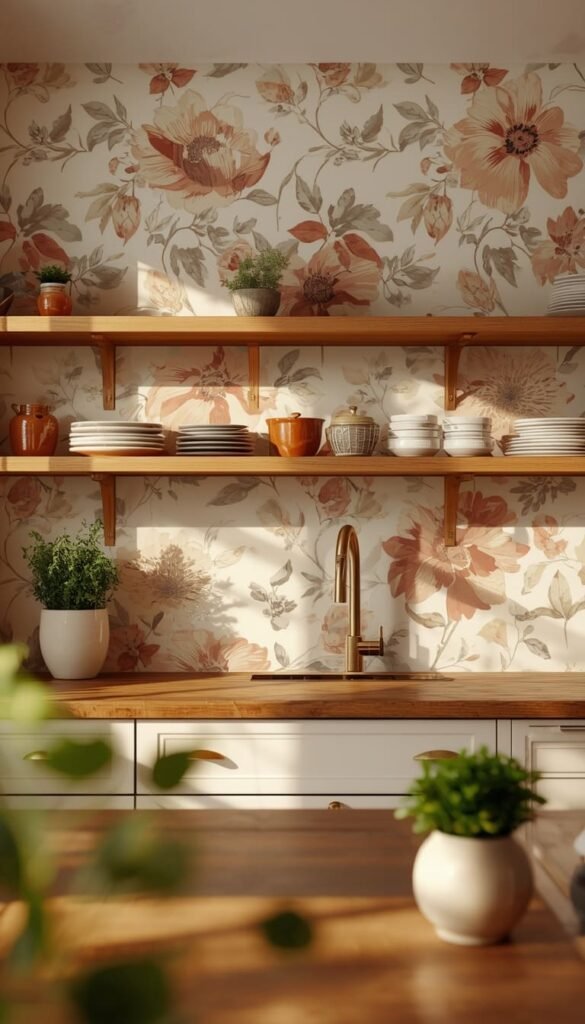 Floral Kitchen Wallpaper Ideas That Feel Fresh Not Fussy