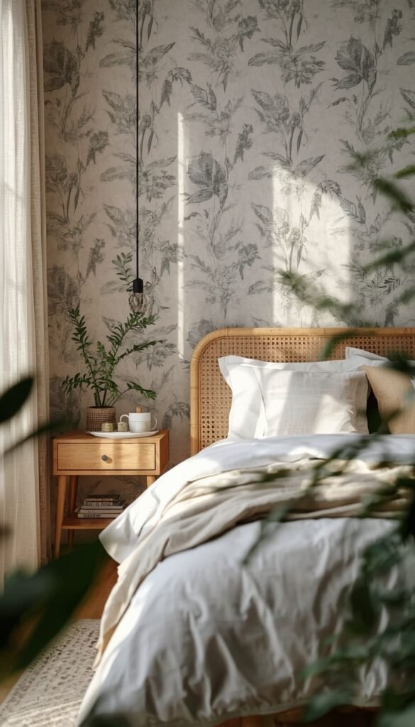  Grey Botanical and Leaf Print Wallpaper for a Nature Inspired Retreat