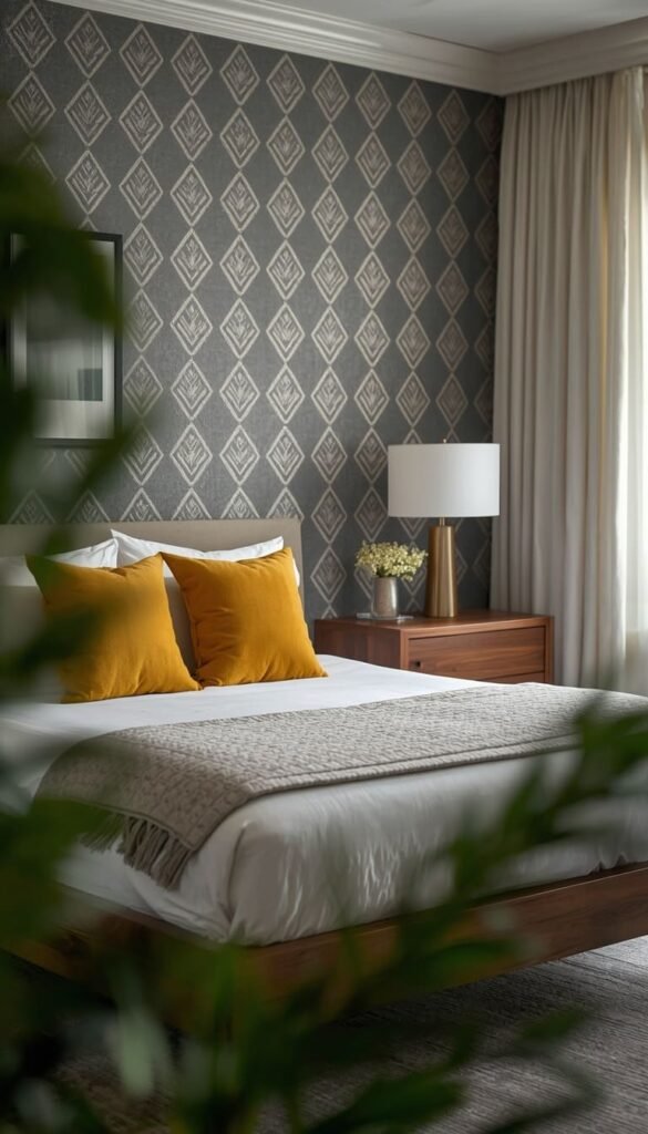 Grey Geometric Wallpaper for a Bold Modern Statement