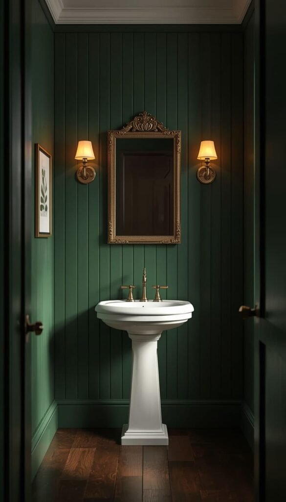 Half Bathroom Powder Room Farmhouse Makeover