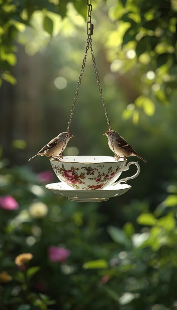 Hanging Bird Bath Idea 5 Macrame Hanging Bird Bath for Boho Garden Vibes