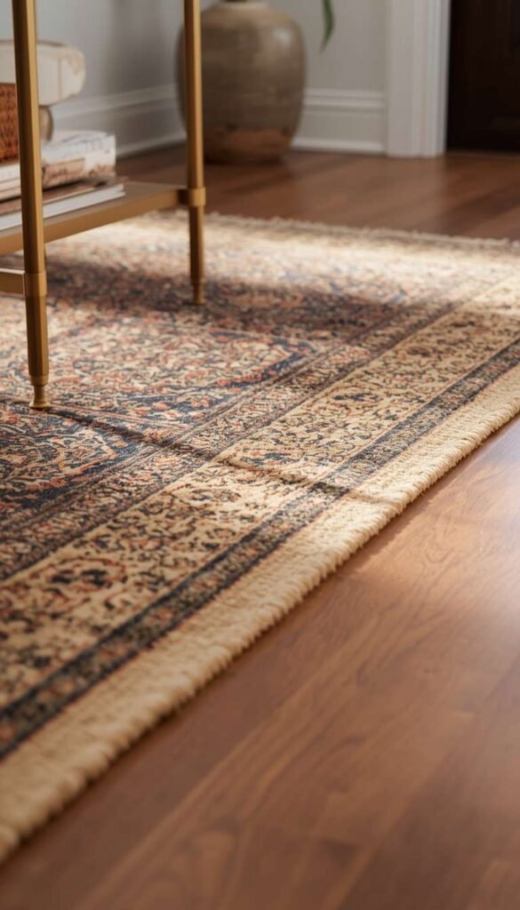 Layered Rugs on Hardwood