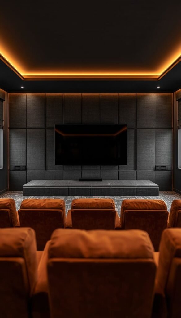 Luxury Home Theater Wall
