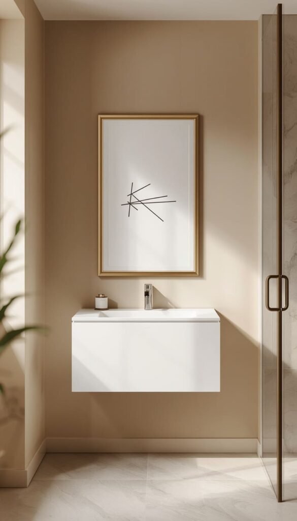 Modern Bathroom Wall Art Ideas With Clean Lines That Actually Calm You