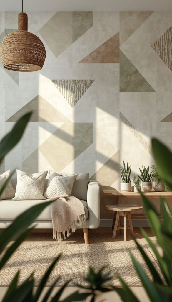 Modern Boho Wall Decor Clean Lines Meet Free-Spirited Energy
