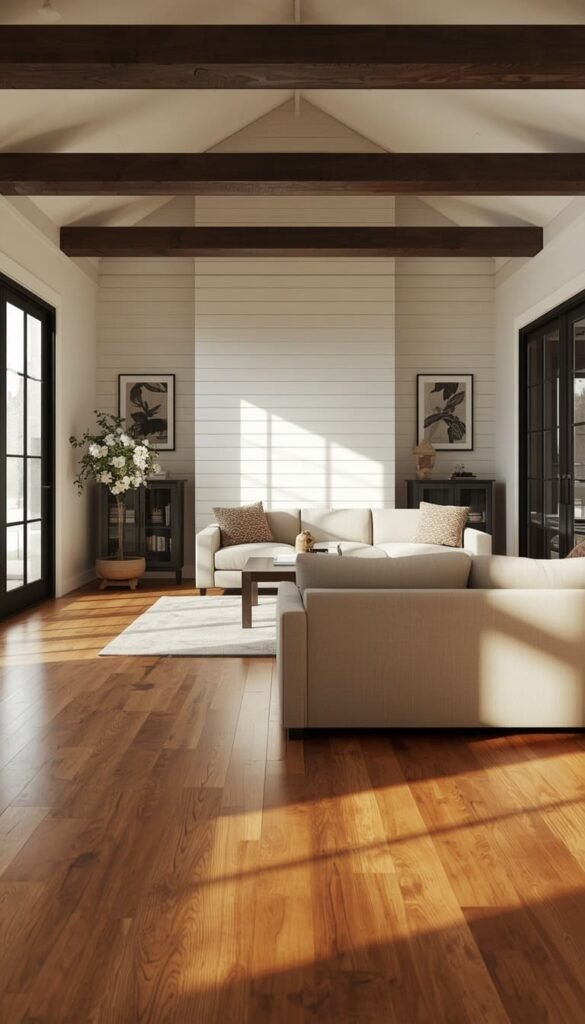 Modern Farmhouse Open Concept Living Room