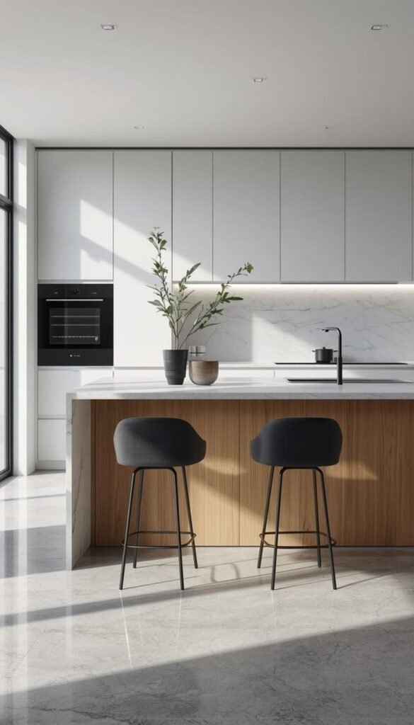  Modern Kitchen Island Ideas With Seating for Clean Line Lovers