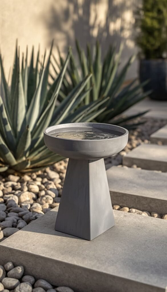  Modern Minimalist Solar Bird Bath for Clean Backyards