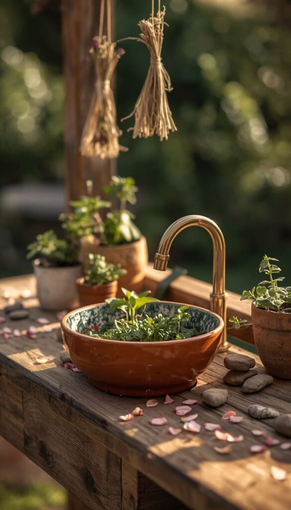 Mud Pie Kitchen Sink Ideas with Nature Inspired Styling