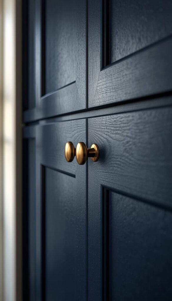 Navy With Brass Hardware