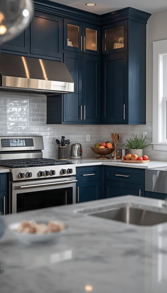  Navy With Stainless Steel Appliances