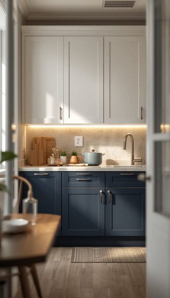  Navy in a Small Kitchen