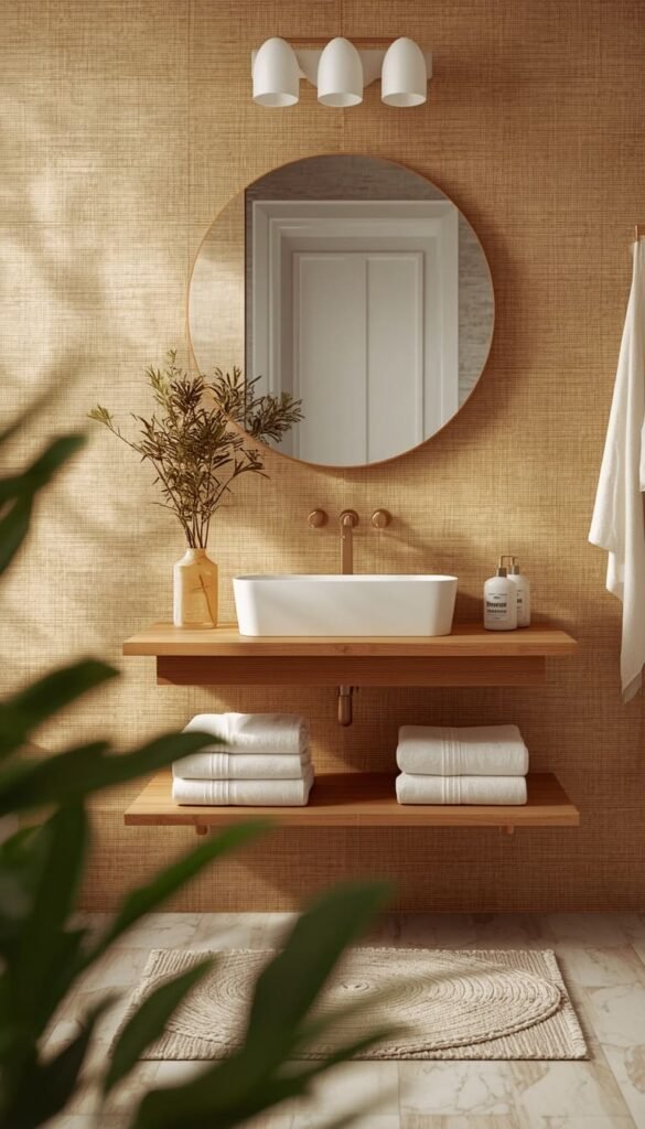  Neutral Bathroom Wallpaper Ideas for a Spa Like Calm