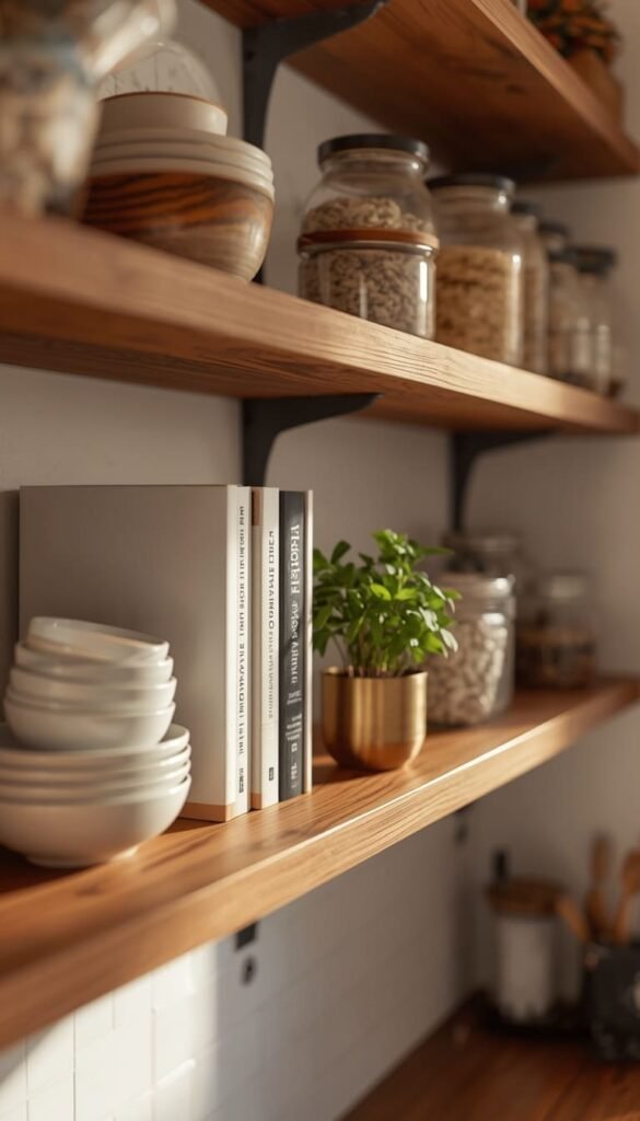 Open Shelving Done the Maximalist Way Without Looking Messy