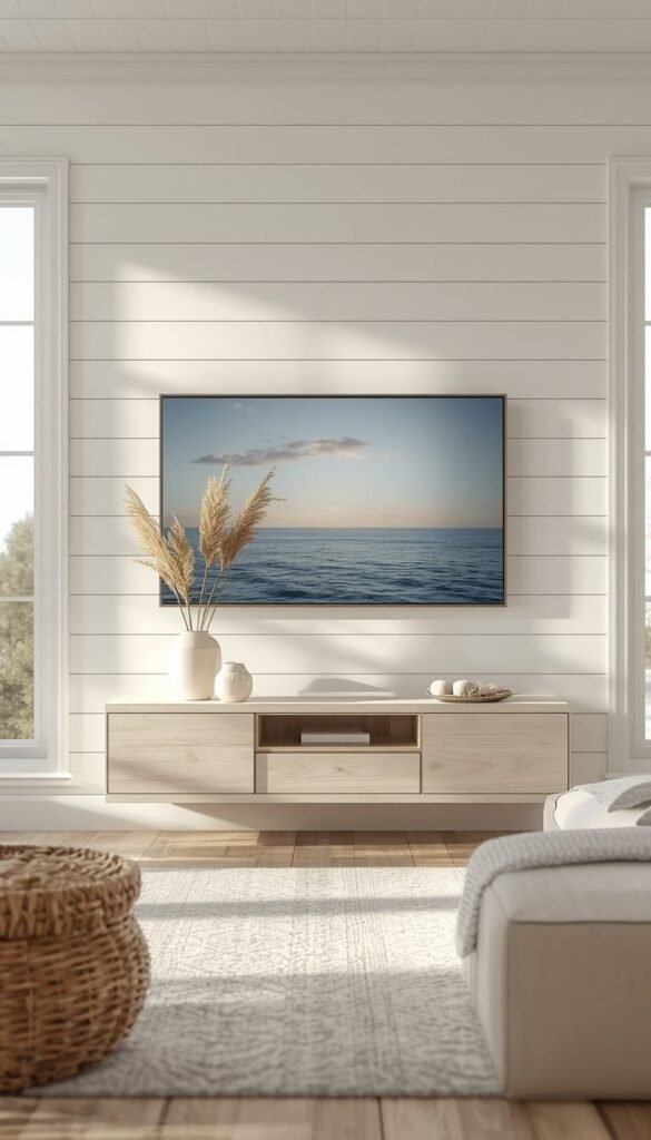  Outdoor Inspired Coastal TV Wall