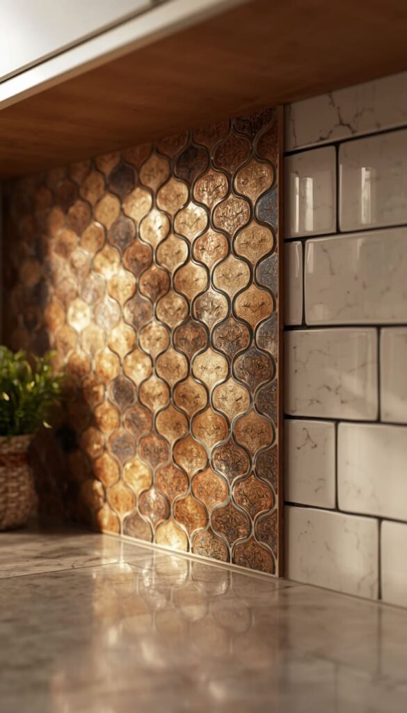 Pattern on Pattern Backsplash Without the Chaos