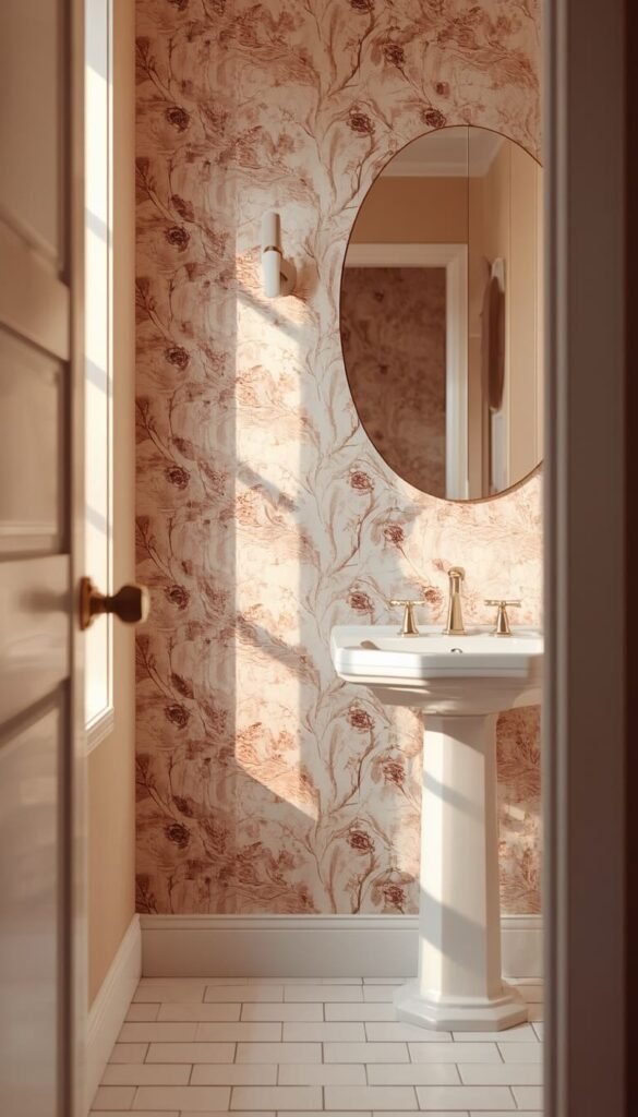 Peel and Stick Bathroom Wallpaper Ideas The Renter's Best Friend