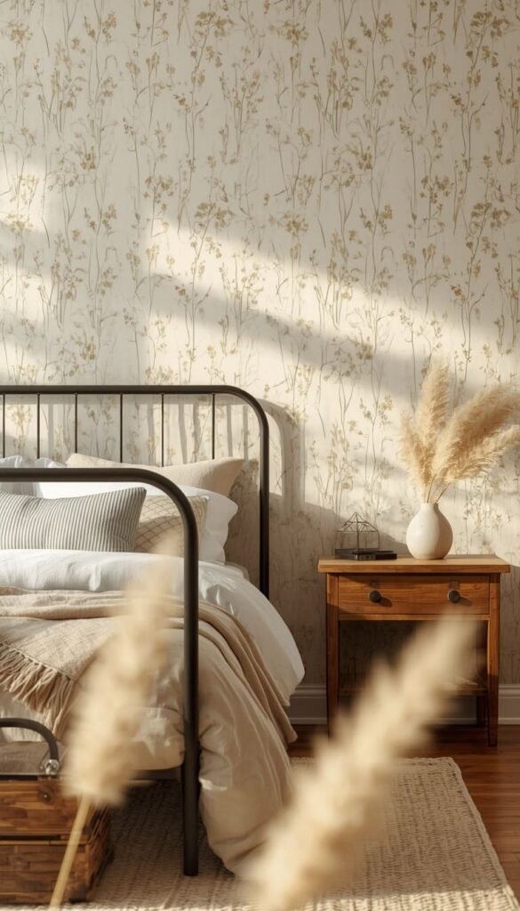 Peel and Stick Farmhouse Wallpaper for Renters