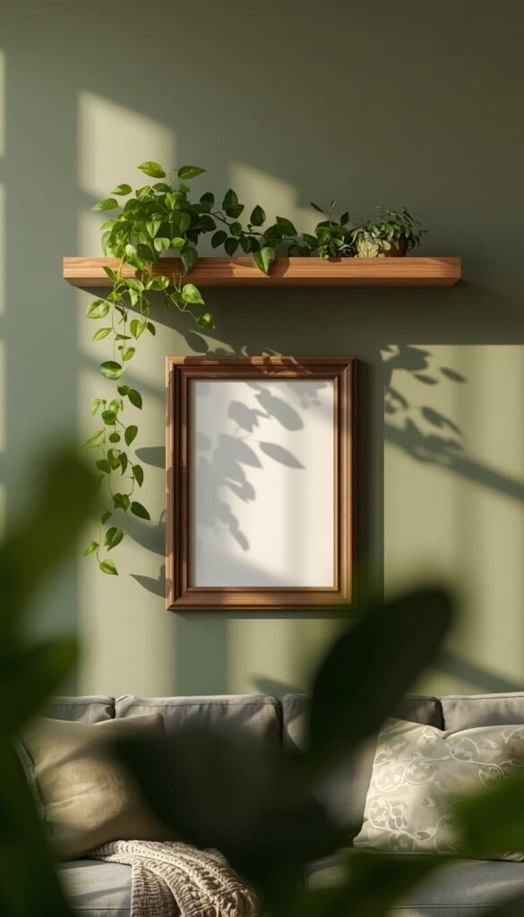  Plant and Art Wall Composition