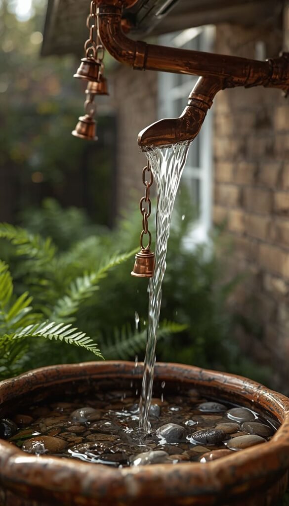 Rain Chain Ideas That Turn an Ordinary Gutter Into a Stunning Water Feature