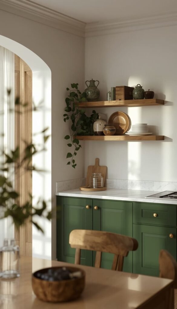  Sage and Dark Green Two Tone Cabinets for an Elevated Everyday Kitchen