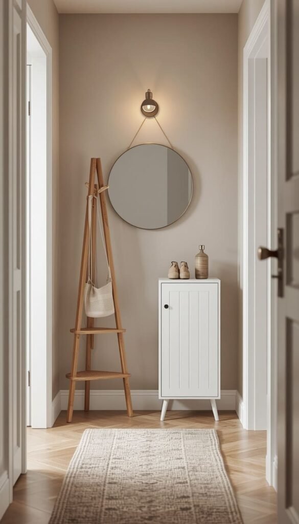 Scandi Entryway for Renters No Drill No Paint Solutions