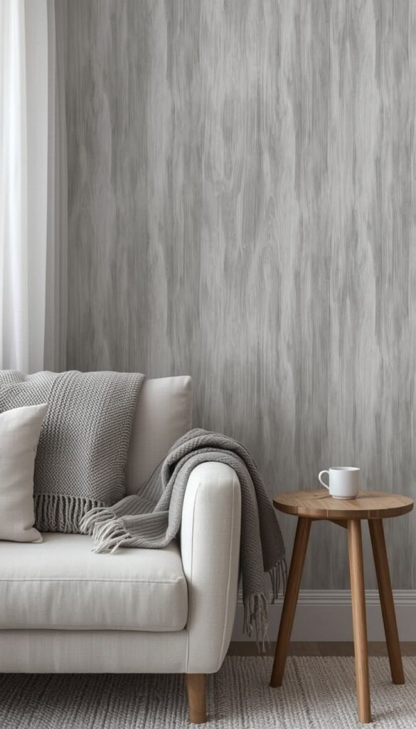  Scandi Wood Grain Texture Wallpaper for Cozy Living Rooms