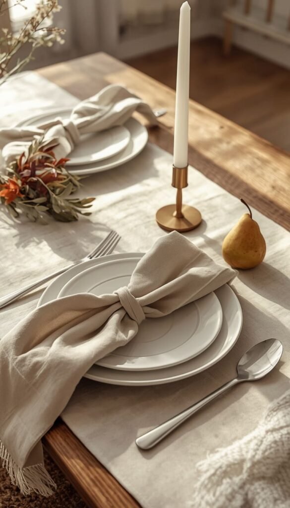 Simple Thanksgiving Place Settings Using What You Already Own