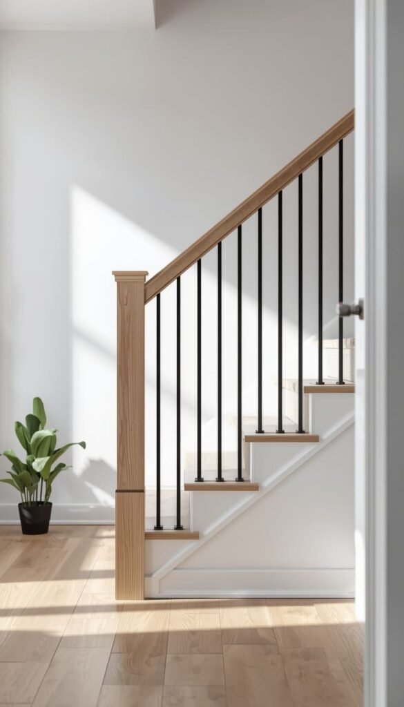 Sleek Black Spindle Railing Ideas for the Modern Farmhouse Look