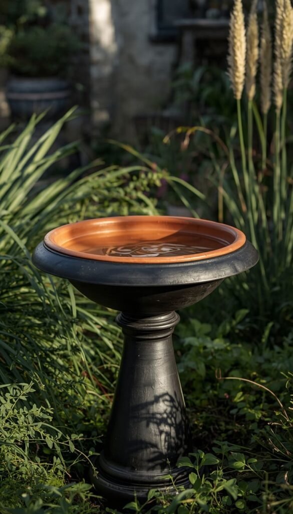 Stacked Terra Cotta Pot Bird Bath