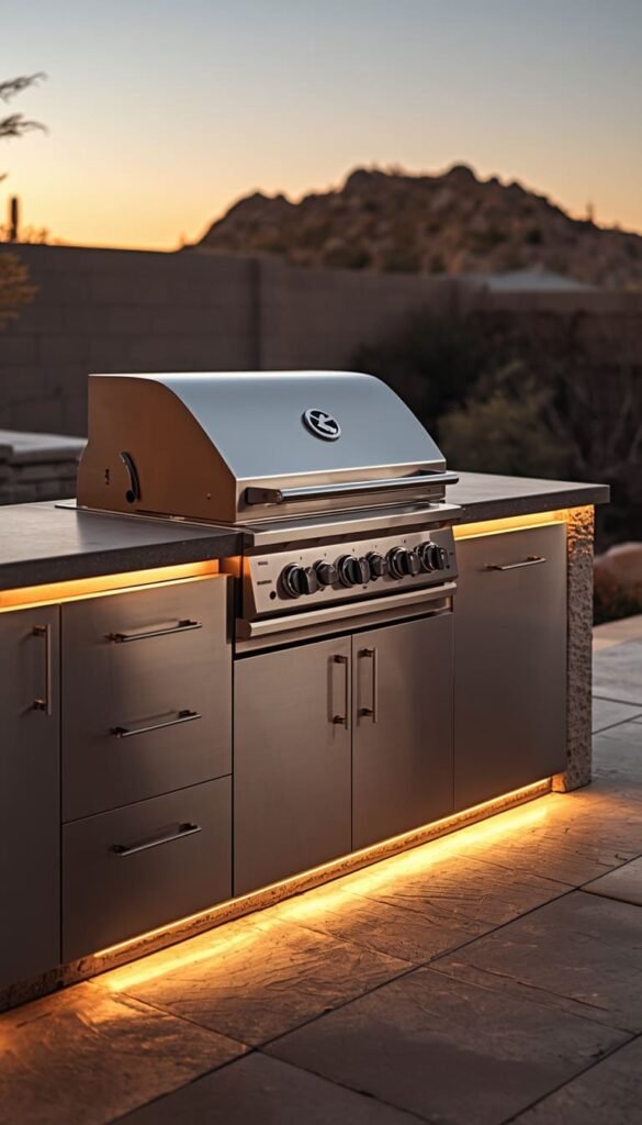 Stainless Steel Outdoor Grill Island for a Pro Kitchen Look