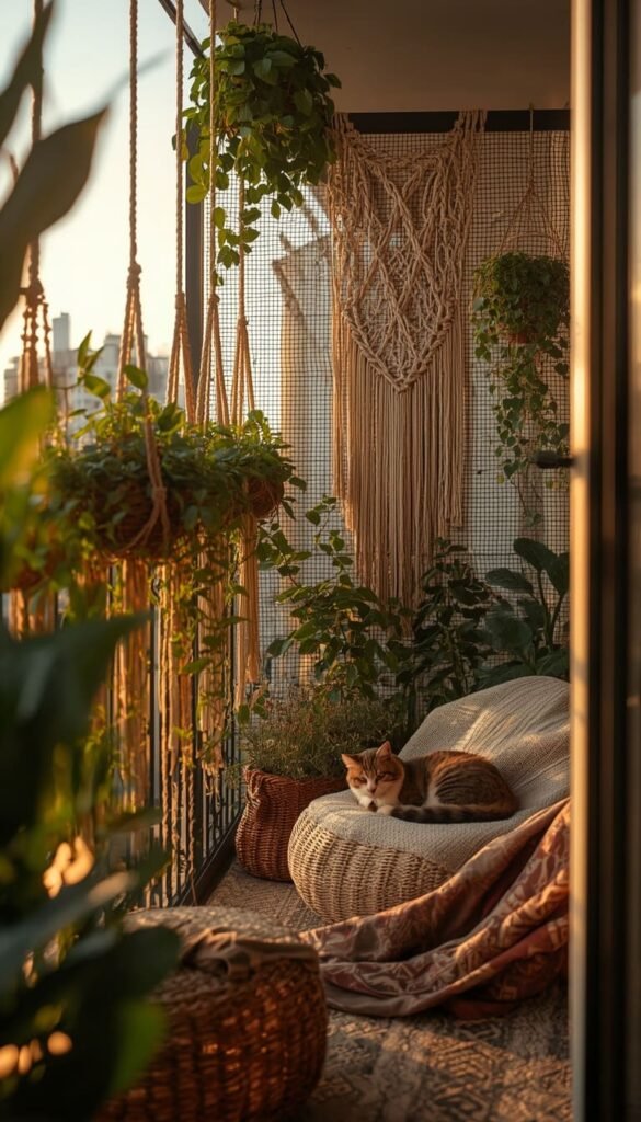 The Boho Apartment Balcony Catio