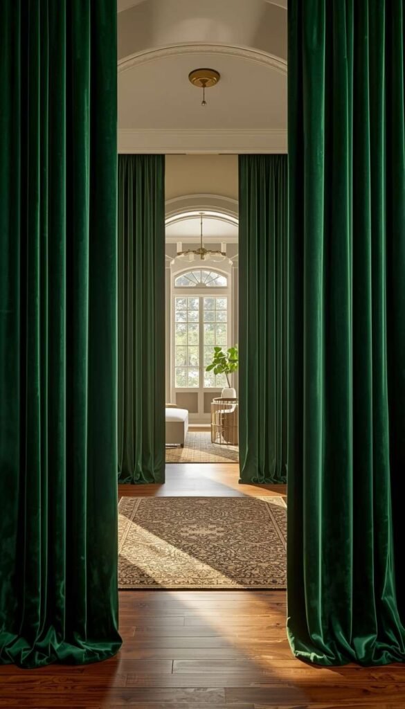  Dramatic Drapery at the Entryway Arch