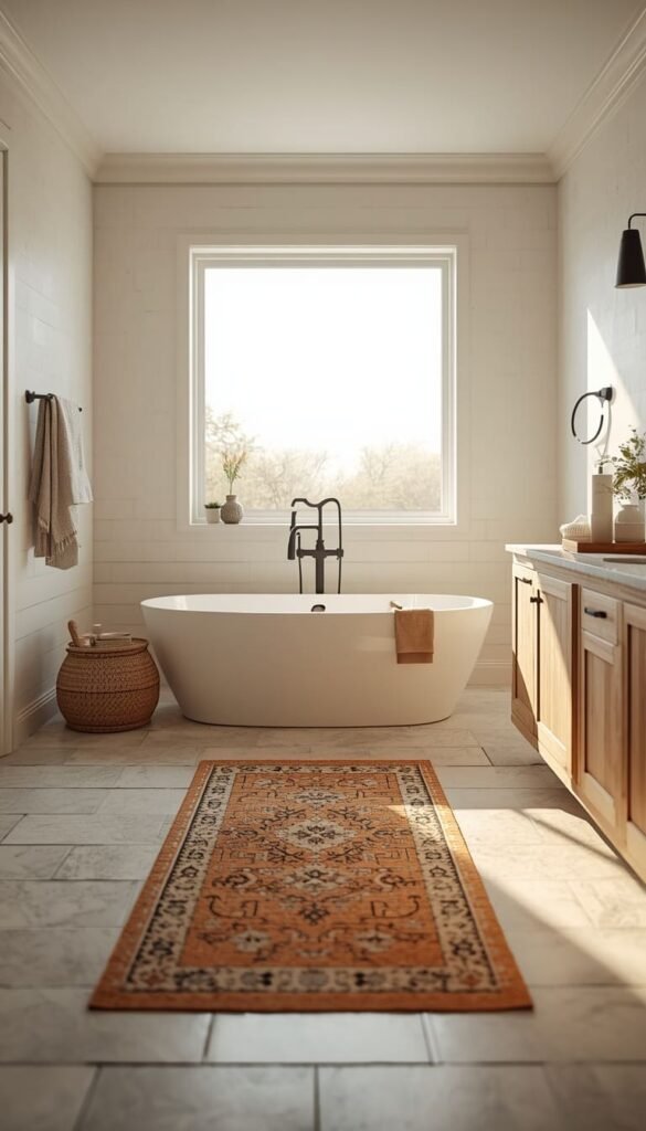 The Modern Farmhouse Master Bathroom Spa Feel Rustic Soul