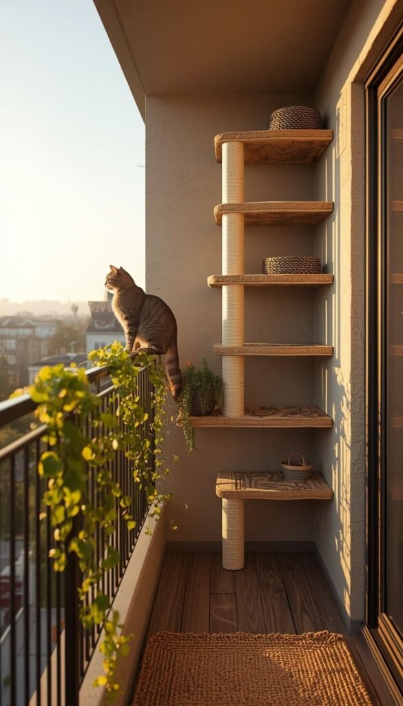 The Multi Level Balcony Cat Playground