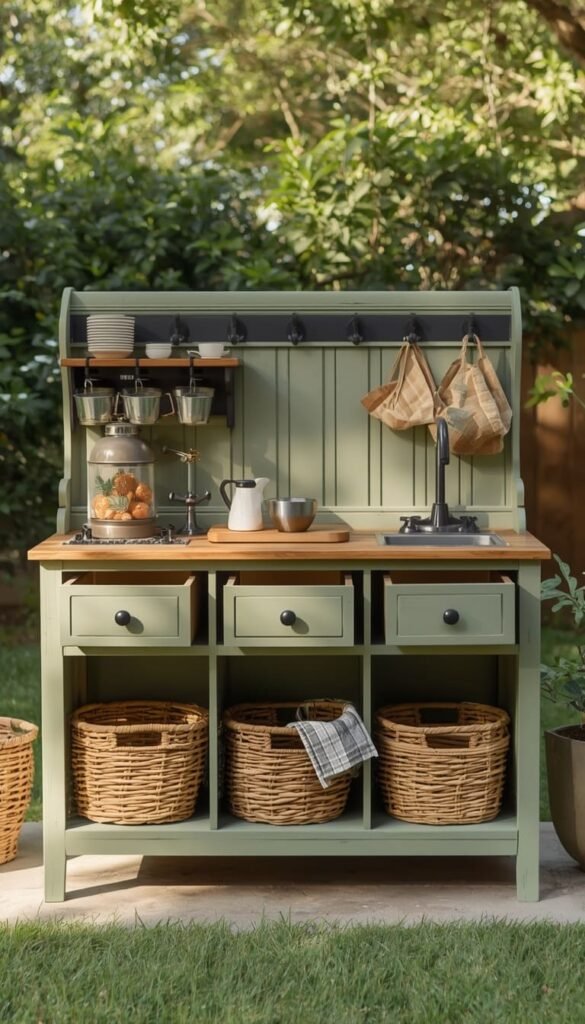 The Upcycled Dresser Mud Kitchen