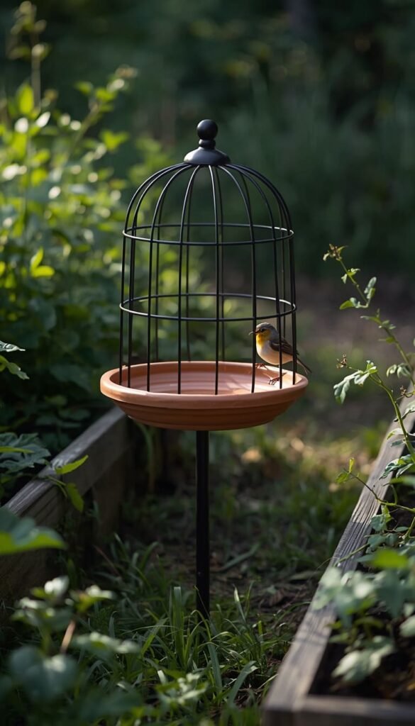 Tomato Cage Bird Bath