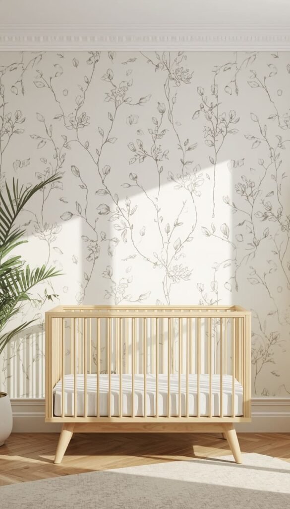  Try Neutral Wallpaper on One Accent Wall