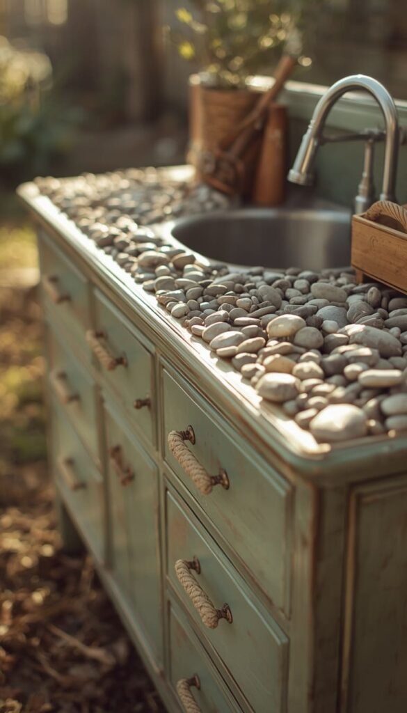 Upcycled Dresser or Cabinet Mud Kitchen 