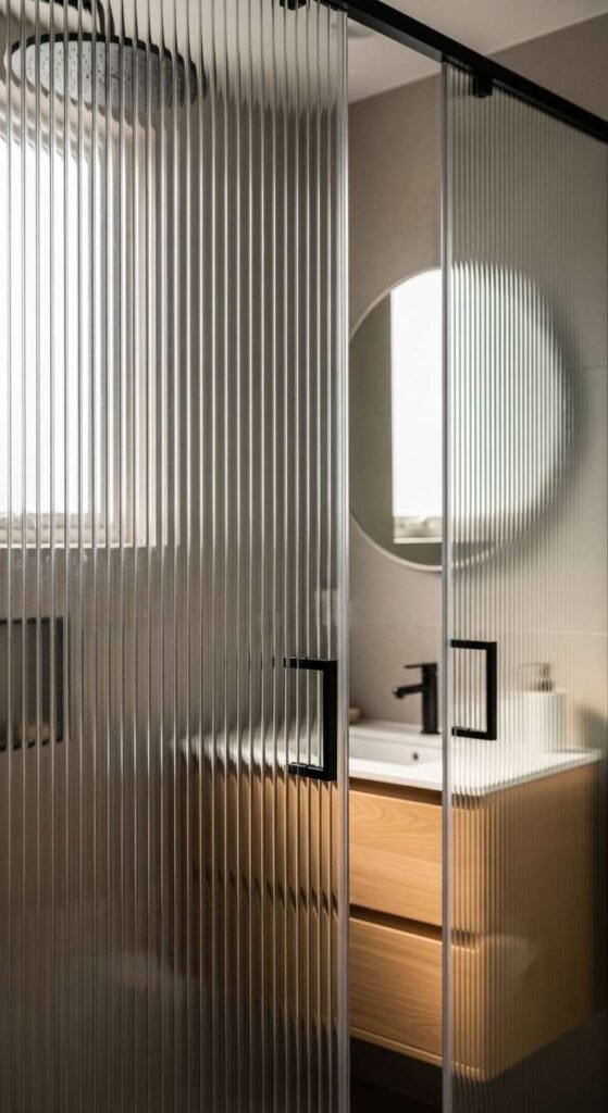 Use a Fluted Glass Shower Screen for Privacy With Style