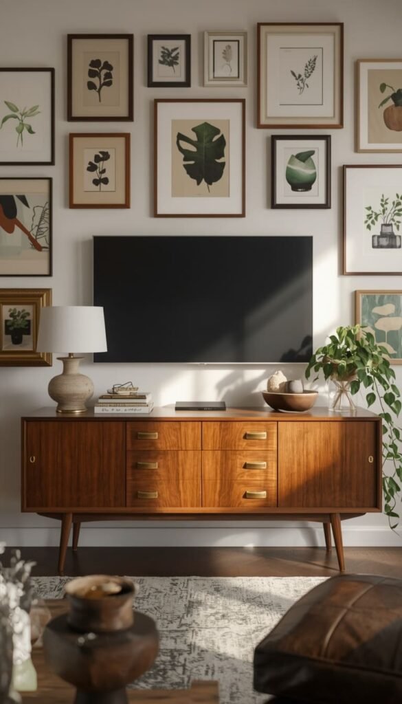 Vintage Console and Art Gallery Mix
