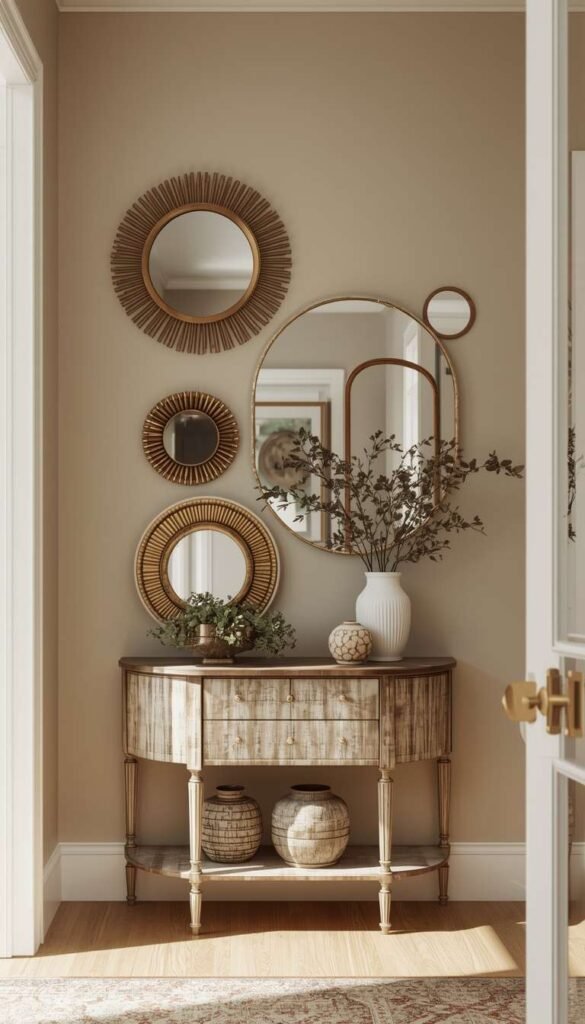 Vintage Mirror Collection Instead of One Large Mirror