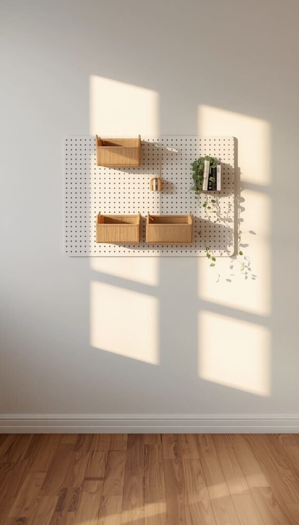 Wall Mounted Storage That Saves Floor Space