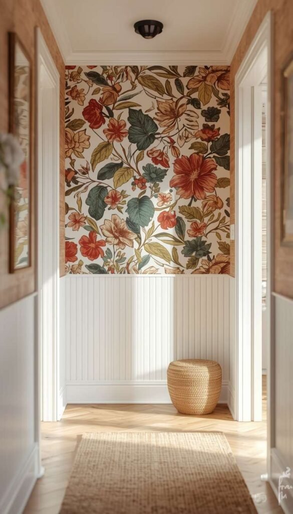Wallpaper and Wainscoting Combo