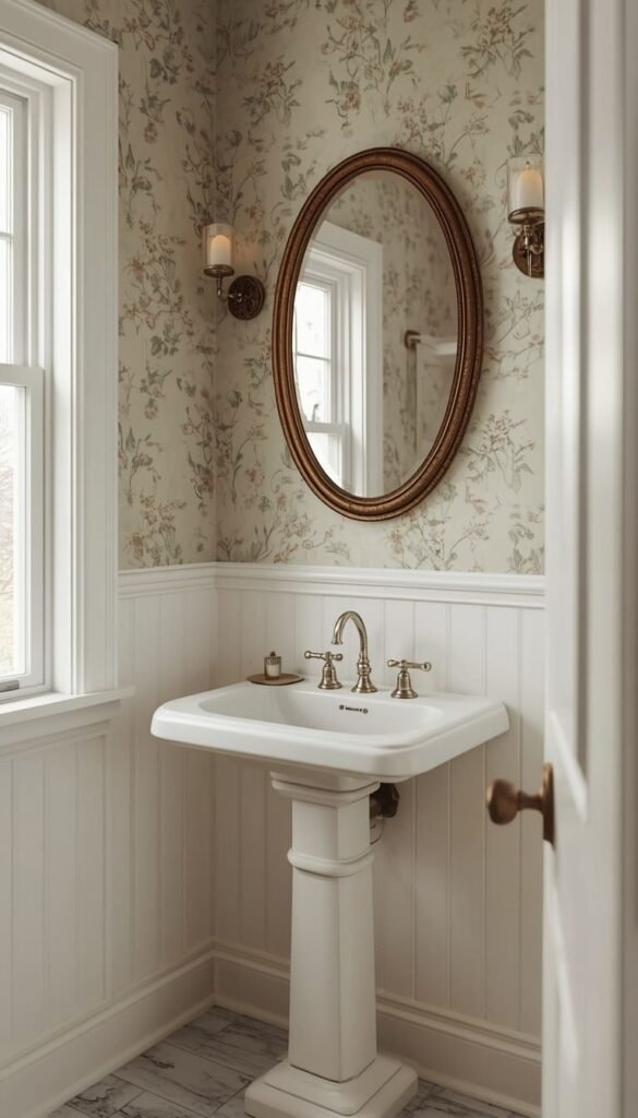  Wallpaper in a Farmhouse Bathroom Yes If You Do This