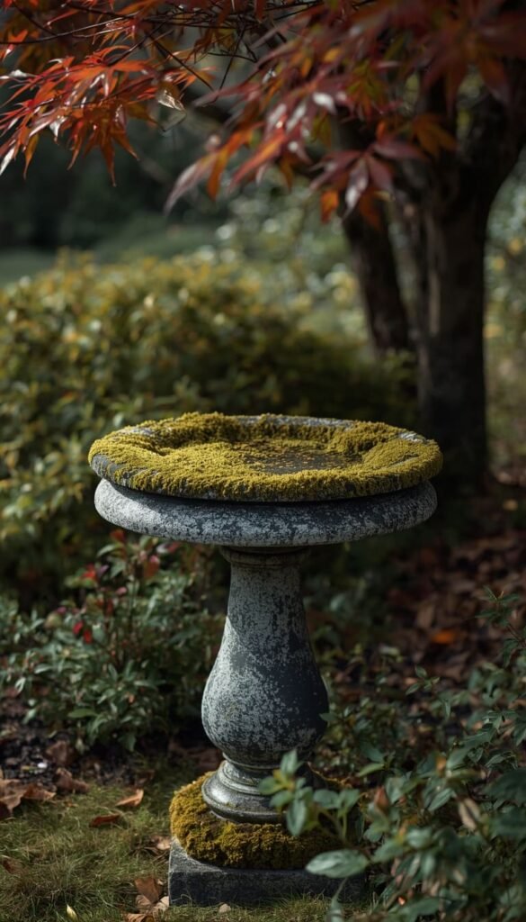 Weathered Concrete Bird Bath Ideas That Look Decades Old