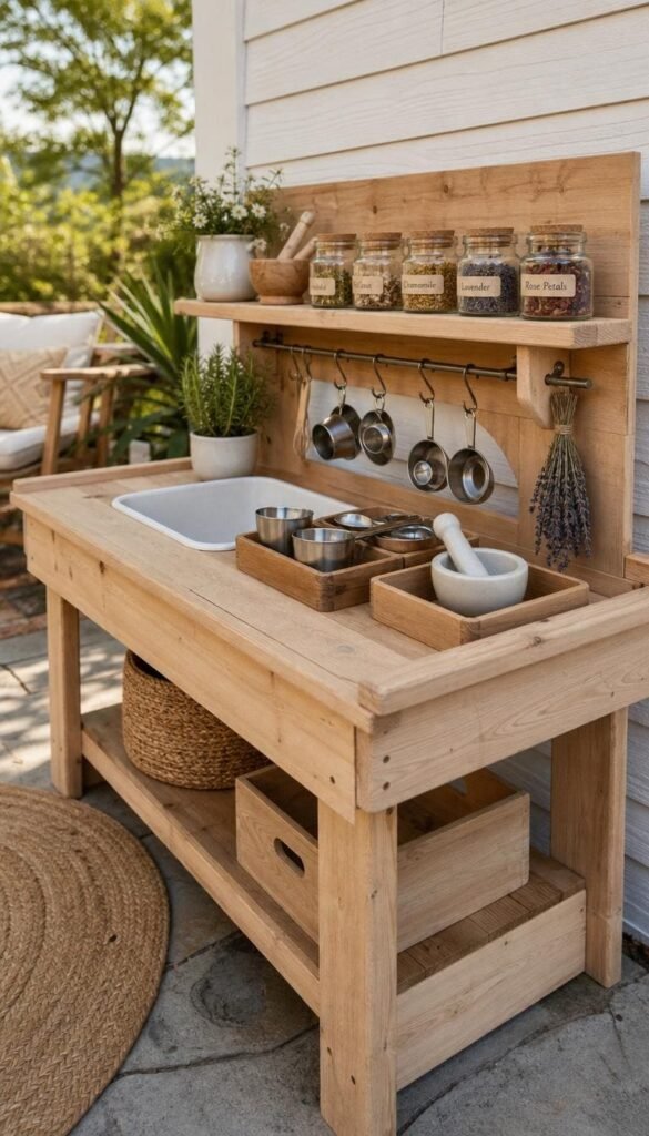 Wooden Workbench Mud Kitchen